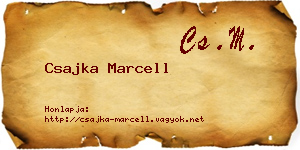 Csajka Marcell névjegykártya