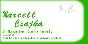 marcell csajka business card